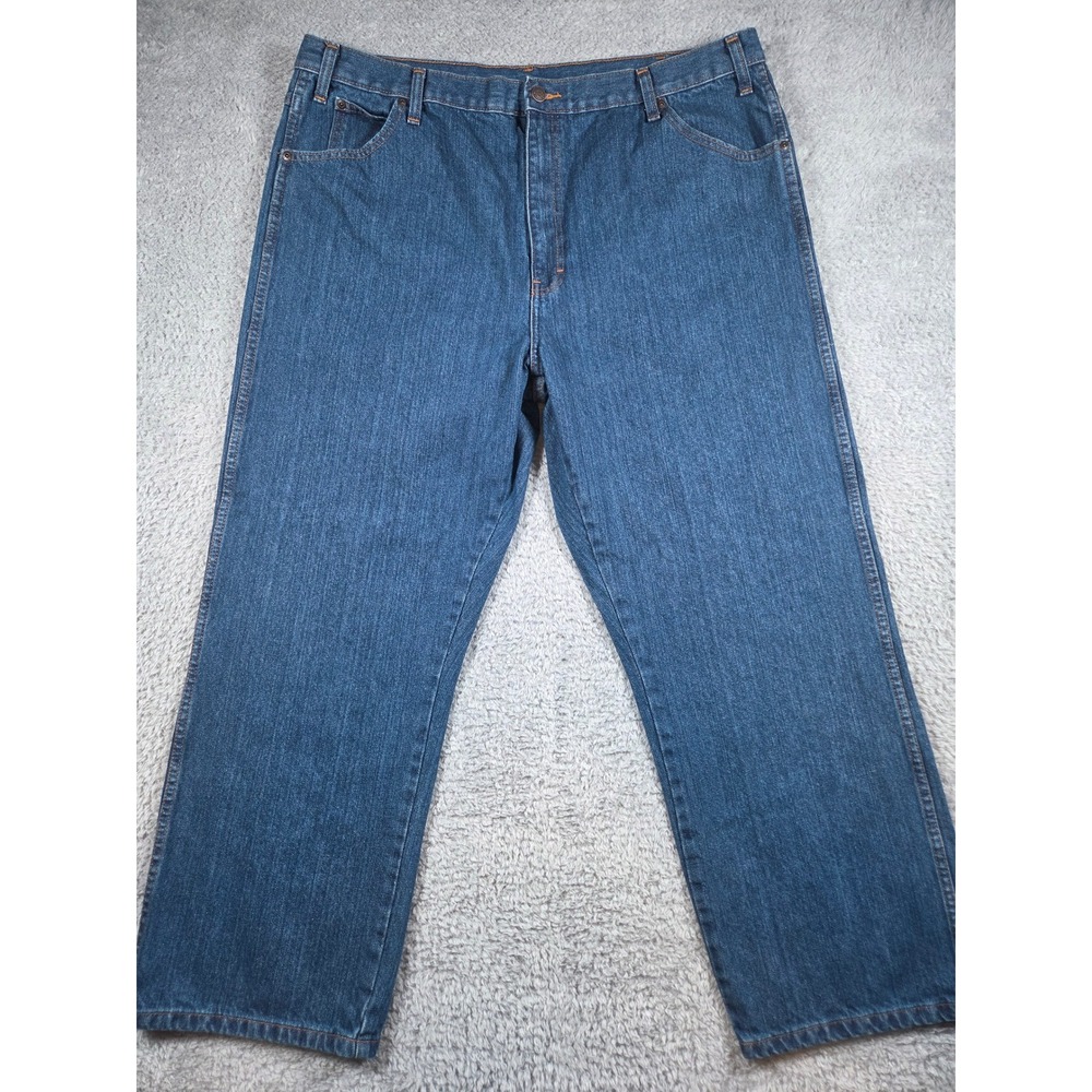 Dickies Relaxed Fit Jeans 42x29 Blue Mens Straight Leg Cotton Denim 9393SNB